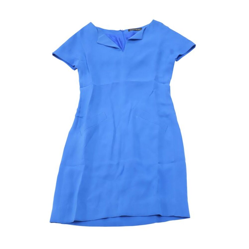 Balenciaga Shift Dress in Blue Silk